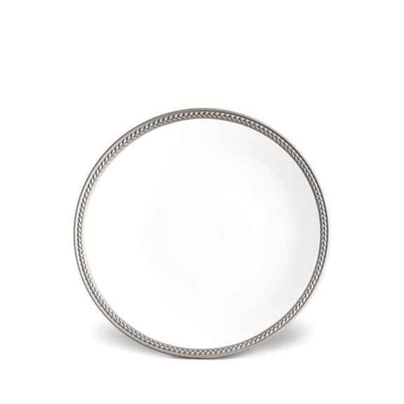 L'Objet Soie Tressee Platinum Dessert Plate