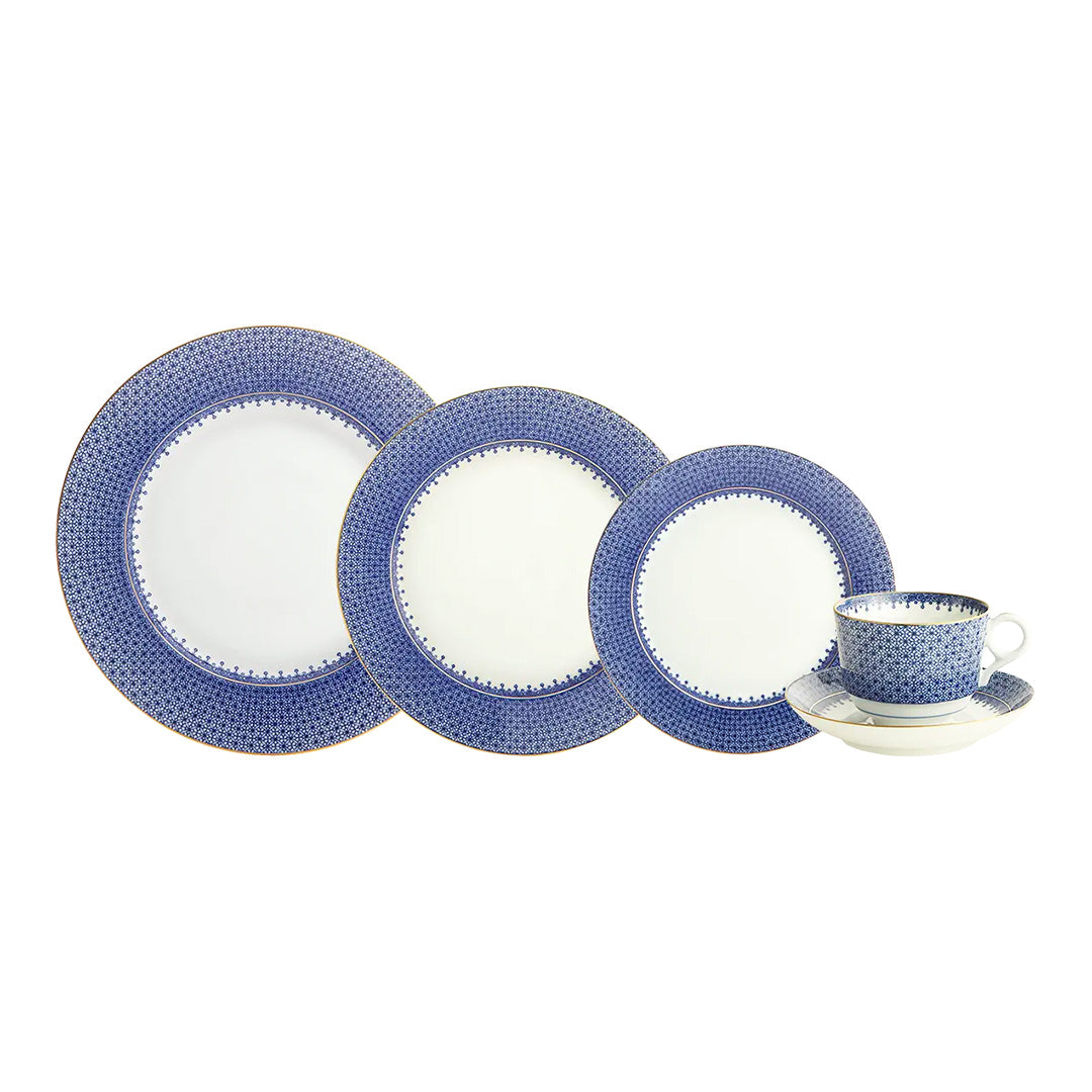 Mottahedeh Blue Lace 5-Piece Place Setting