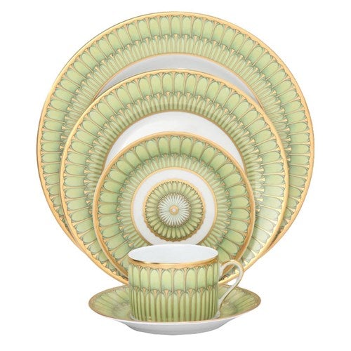 Deshoulieres Arcades Green Dinner Plate