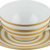 Hemisphere Gold Stripe Tea Saucer