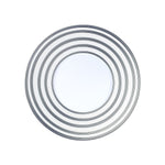JL Coquet Hemisphere Platinum Stripe Dinner Plate