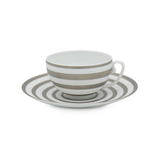 JL Coquet Hemisphere Platinum Stripe Teacup