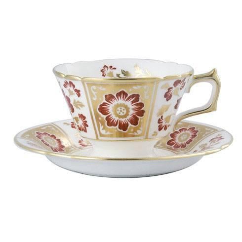 Royal Crown Derby Panel Red Tea Saucer