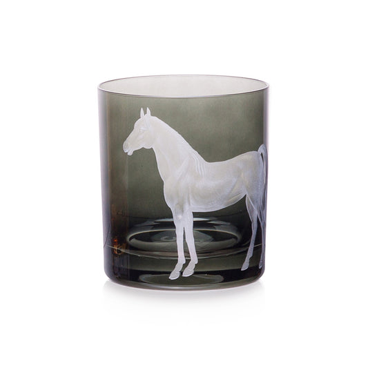 Artel Barnyard Double Old-Fashioned Glass, Smoke Horse