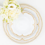 Fish Scale Dessert Plate, Gold