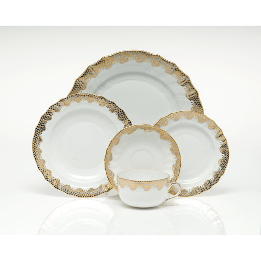 Fish Scale Bread & Butter Plate, Gold