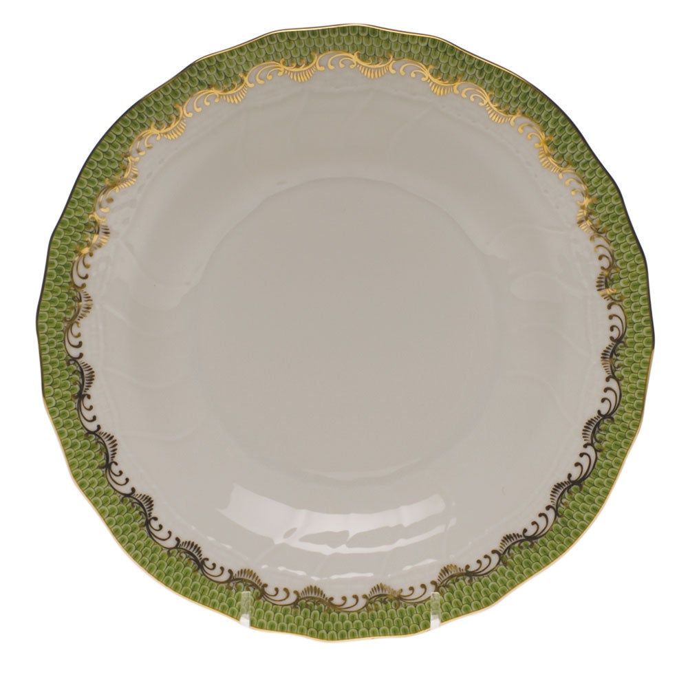 Herend Fish Scale Dessert Plate, Evergreen