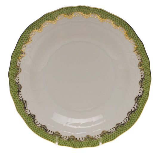 Herend Fish Scale Dessert Plate, Evergreen