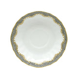 Herend Fish Scale Canton Tea Saucer, Gray