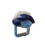 Kim Seybert Sea Stone Napkin Ring, Navy