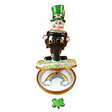 Leprechaun with Four-Leaf Clover Limoges