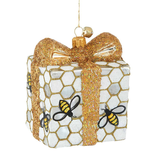 Jinglenog Bee Present Ornament