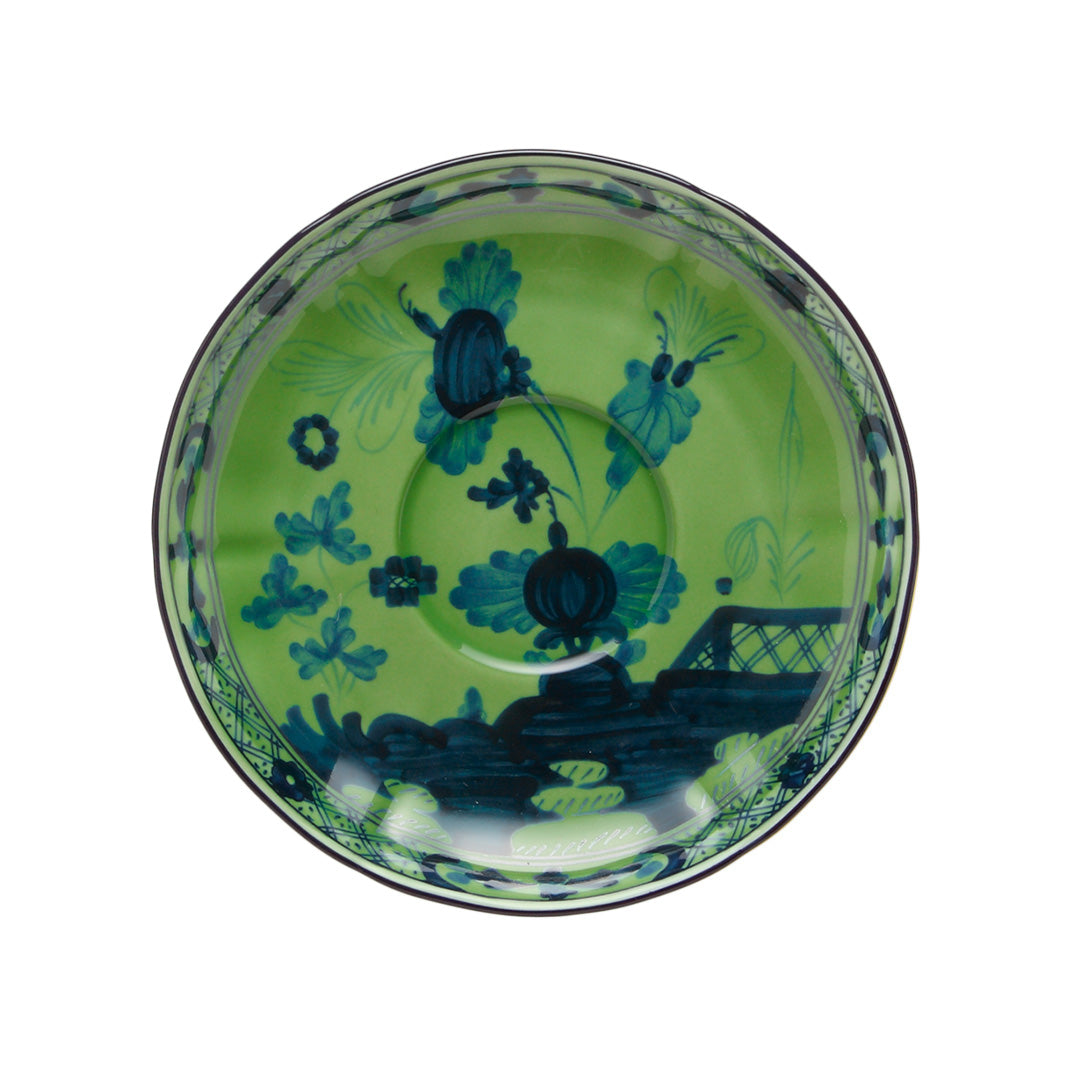 Ginori 1735 Oriente Italiano Coffee Saucer, Malachite