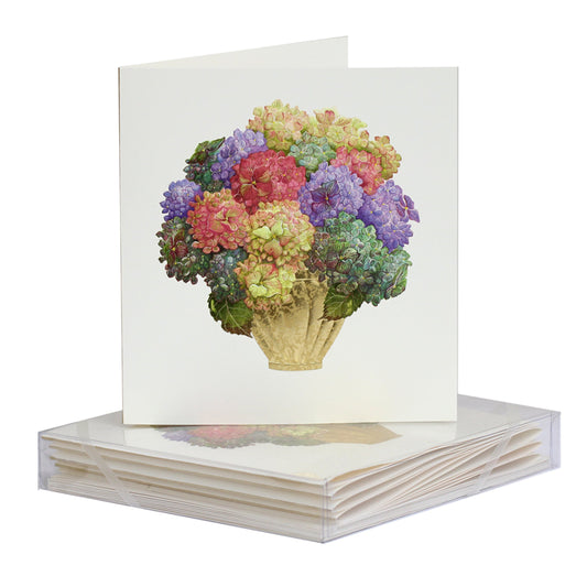 Paula Skene Hydrangea Bouquet Note Cards, Set of 8