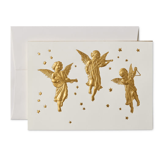 Paula Skene Three Angels Holiday Cards, Set of 8