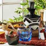 Bar Double Old-Fashioned Glass, Aquamarine