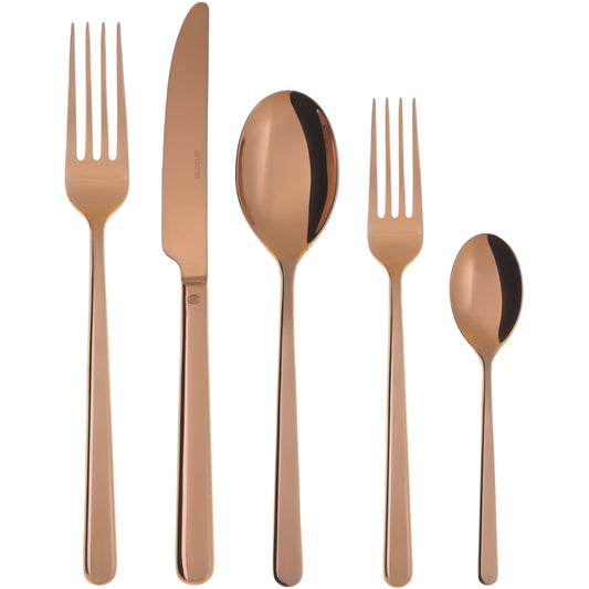 Sambonet Linear 5-Piece Place Setting, Copper