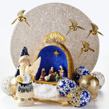 Blue Alcove Gilded Nativity