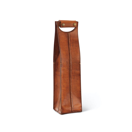 Gump's Leather Wine Carrier, Single