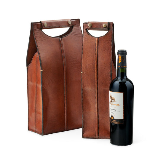 Leather Wine Carrier, Double