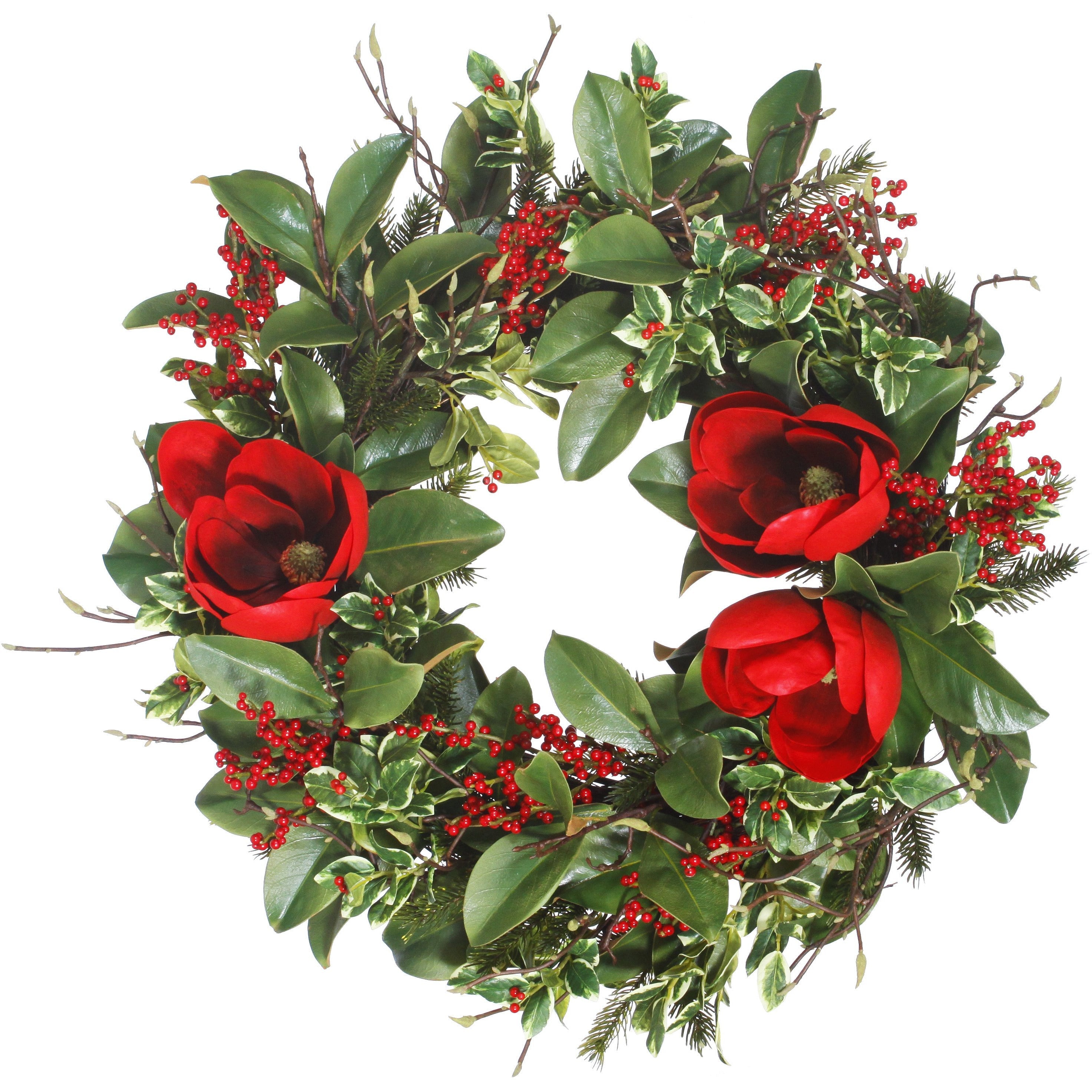 Grand Holiday Magnolia Wreath