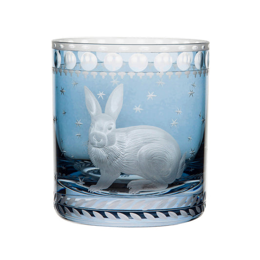 Artel Staro Barnyard Rabbit Double Old-Fashioned Glass, Slate