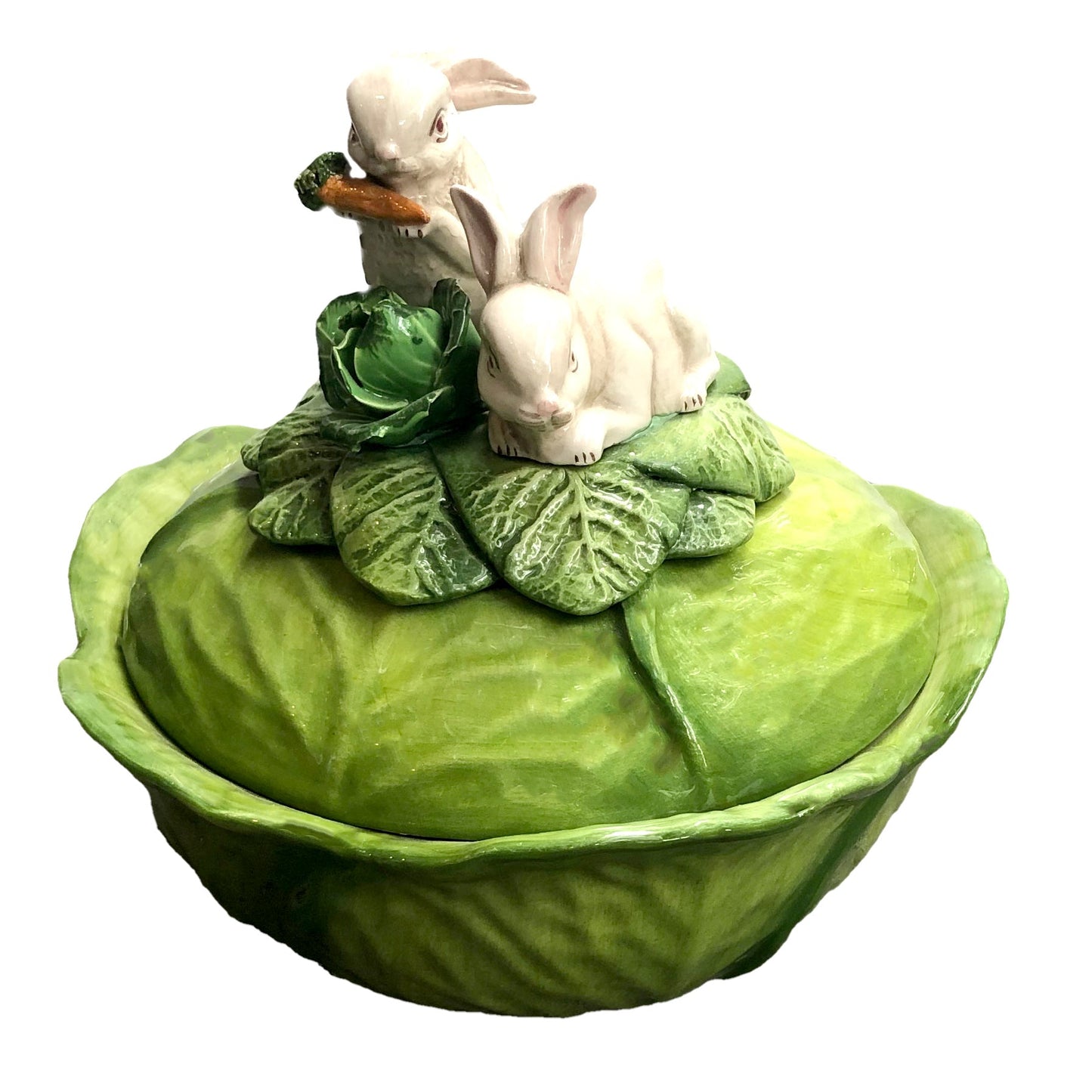 Au Bain Marie Rabbits on Cabbage Soup Tureen