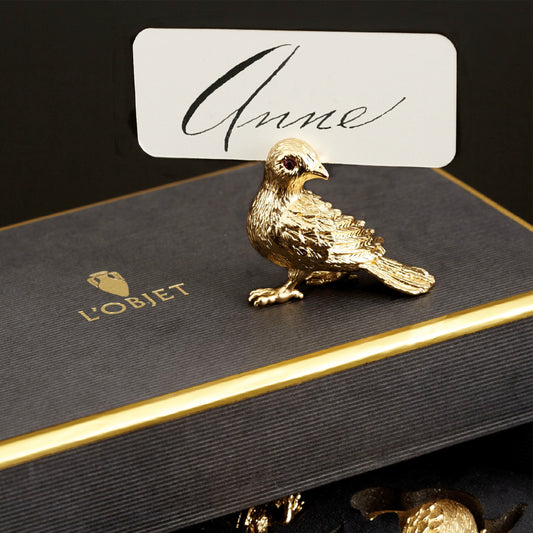 Bird Jewel Gold Napkin Rings, Set of 4