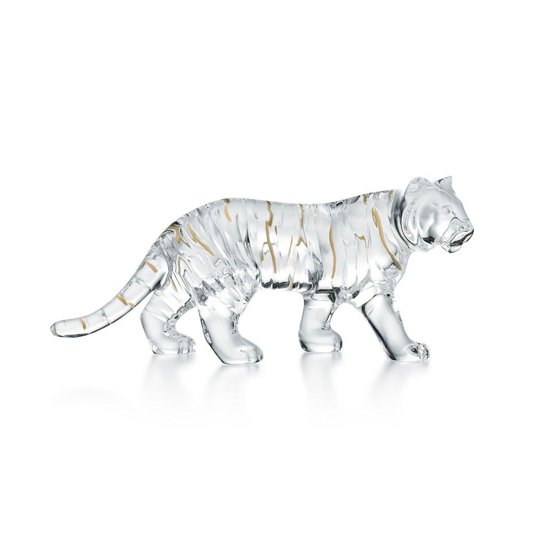 Baccarat Zodiac Tiger, Clear with 20K Gold