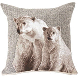 Tapestry-Woven Polar Bear Pillow