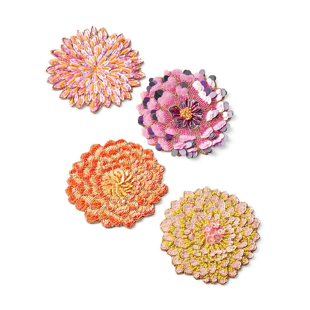 Kim Seybert Dahlia Coasters, Set of 4