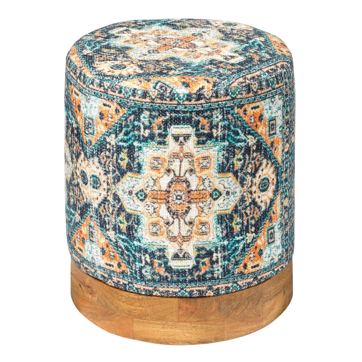 Jamie Young Mendocino Ottoman, Blue