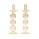 Kim Seybert Iris Candleholders, Set of 2 Champagne