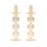 Kim Seybert Iris Candleholders, Set of 2 Champagne