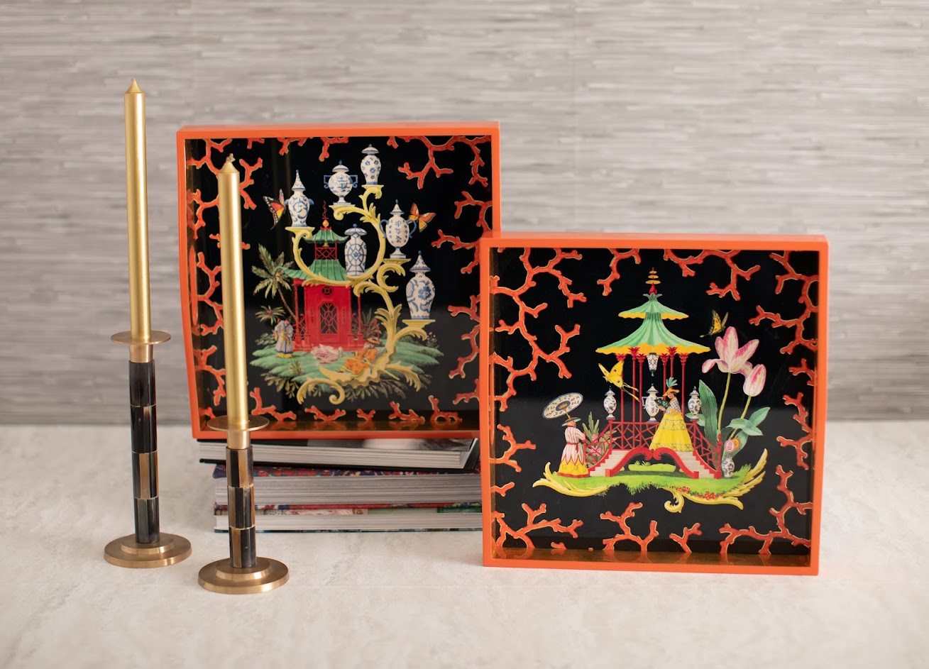 The Courtship Lacquer Tray