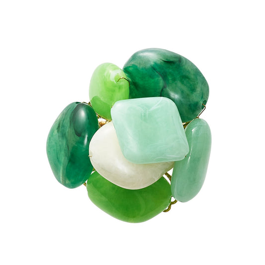 Sea Stone Napkin Ring, Green