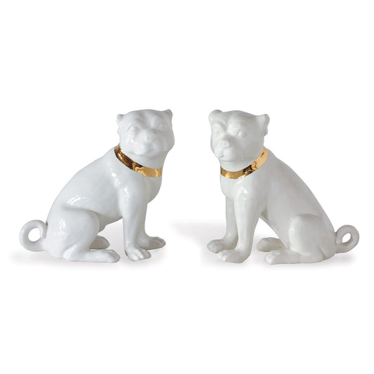 Gump's Home Porcelain Pugs, Set of 2