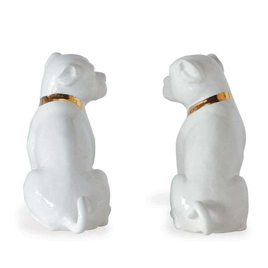Porcelain Pugs, Set of 2
