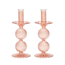 Kim Seybert Bella Candleholders, Set of 2 Blush