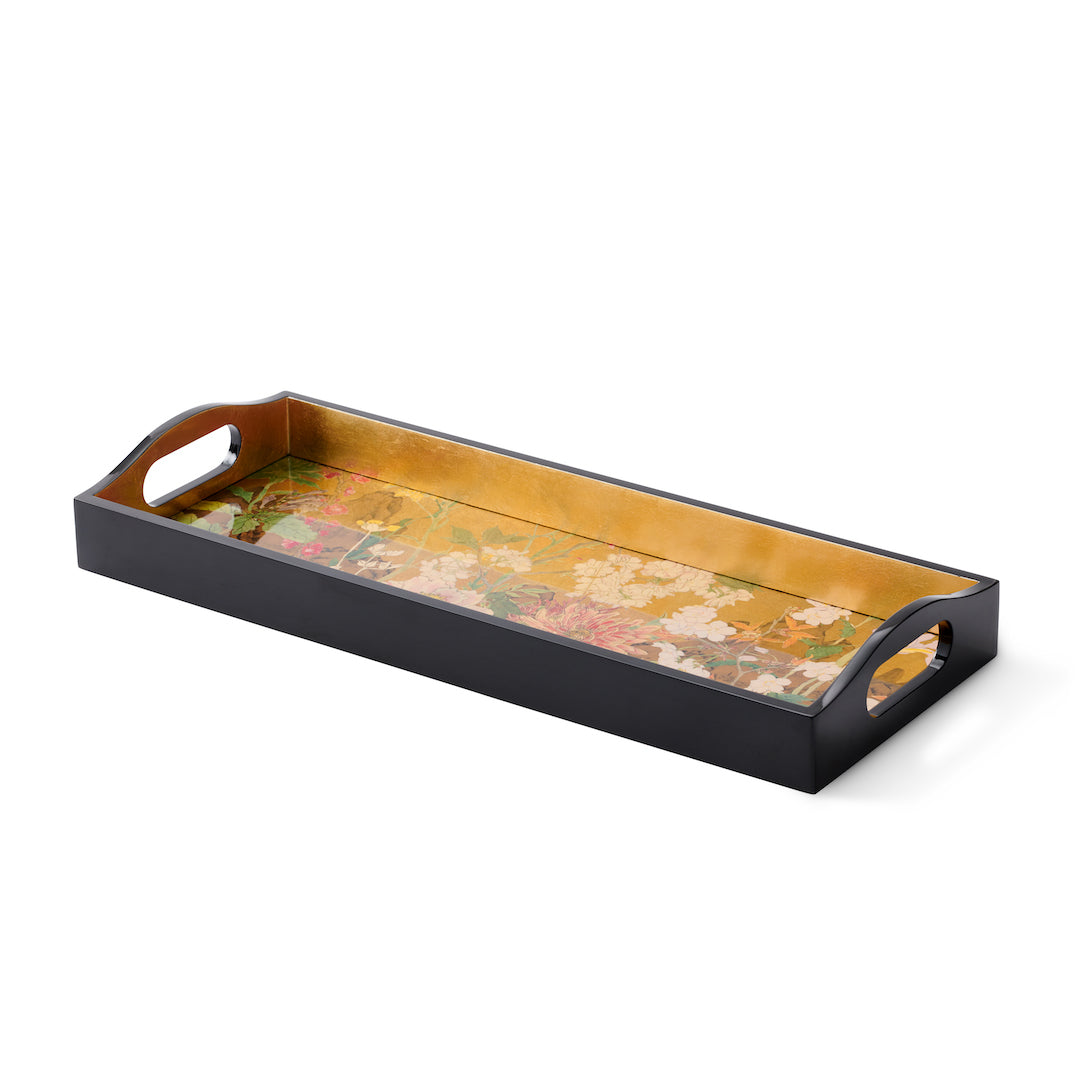 Caspari Mountain Garden Lacquered Tray