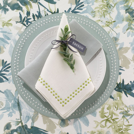 Green Pearl Napkins, Set of 4