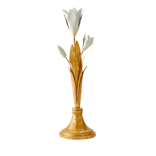 Gump's Gilded Tulip Candleholder