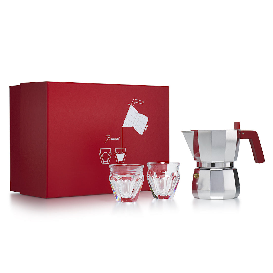 Baccarat Harcourt Talleyrand Espresso Alessi Moka Set