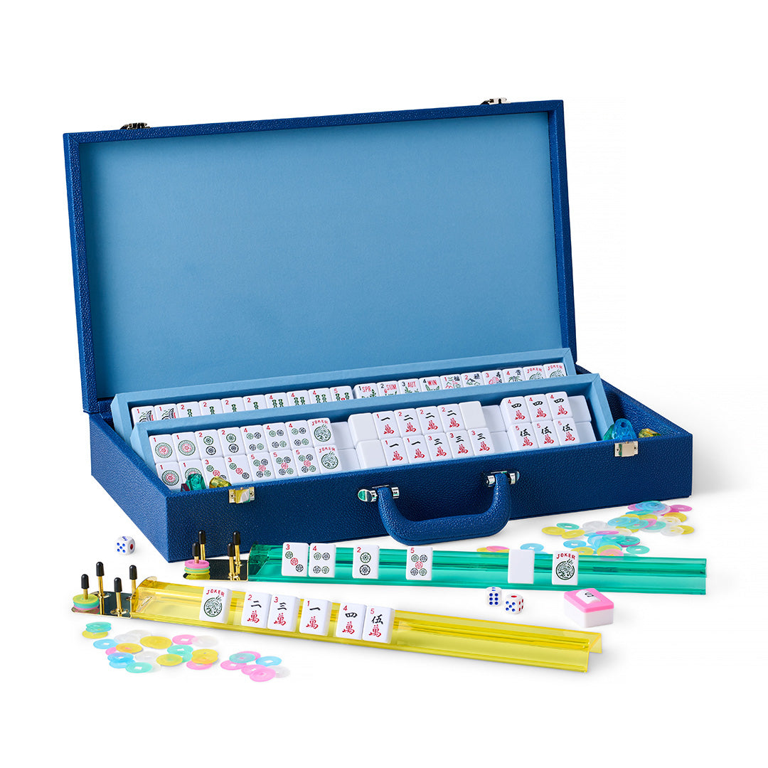 Blue Mahjong Set