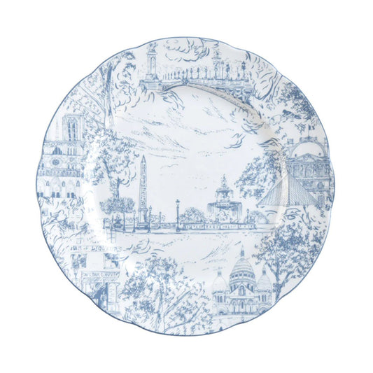 Bernardaud Tout Paris Dinner Plate, Blue