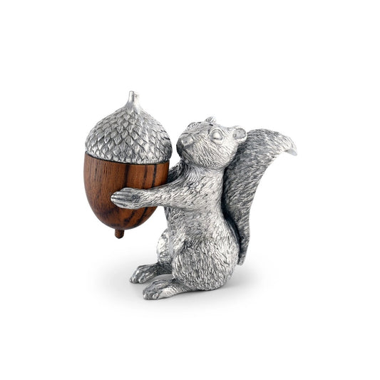 Squirrel with Wood Acorn Salt & Pepper Set