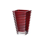 Baccarat Rectangular Eye Vase, Small Red