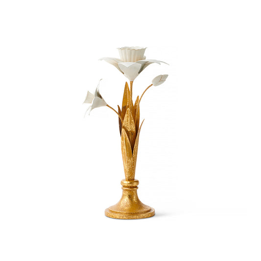 Gump's Gilded Daffodil Candleholder