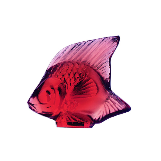 Lalique Crystal Fish, Red