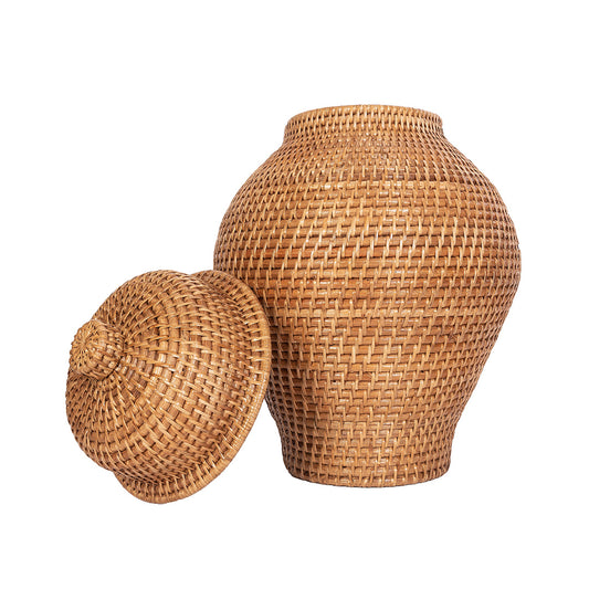 Burmese Rattan Ginger Jar